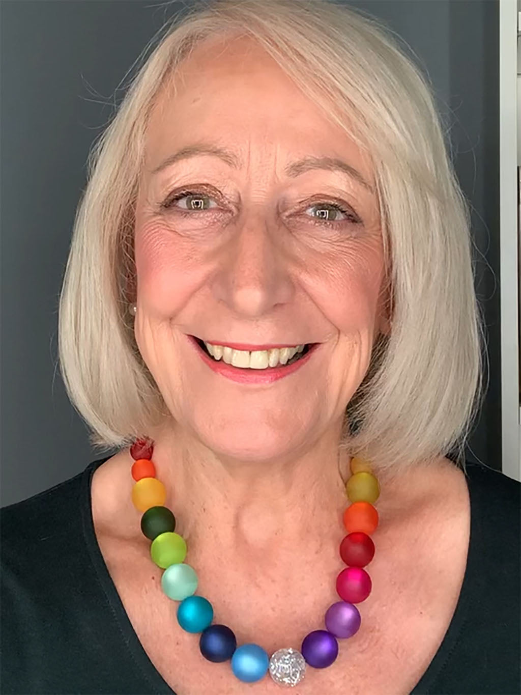 Rainbow Polaris Bead Necklace Margaret Manning